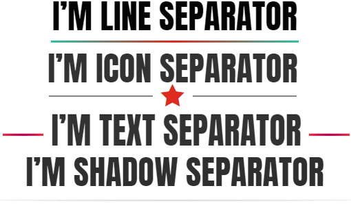Divi text separator module