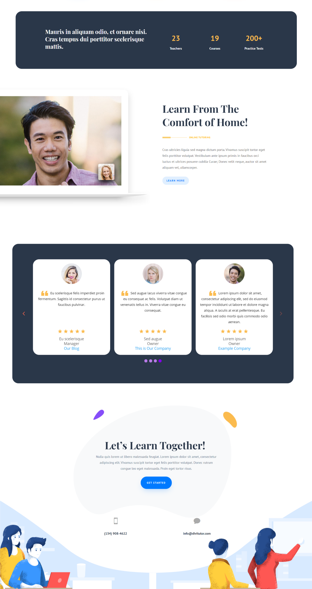 Testimonial Extended Examples