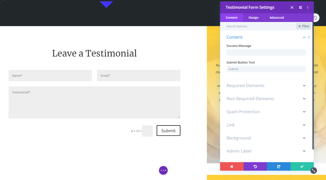 Testimonial Form