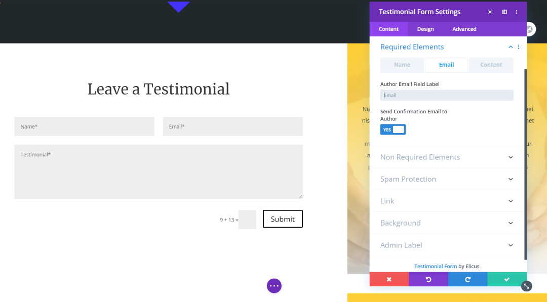 Testimonial Form