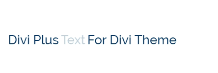 Divi Plus text animator module