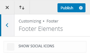 Show social icons on footer of divi