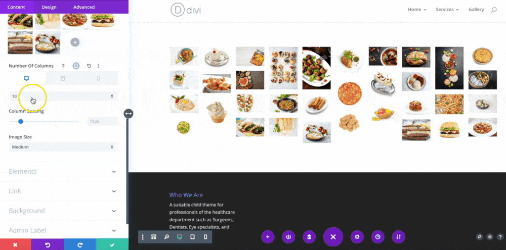 Responsive Divi masonry photo gallery