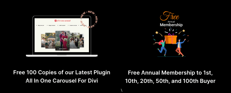 Giveaway on Divi Extended Black Friday sale 2023
