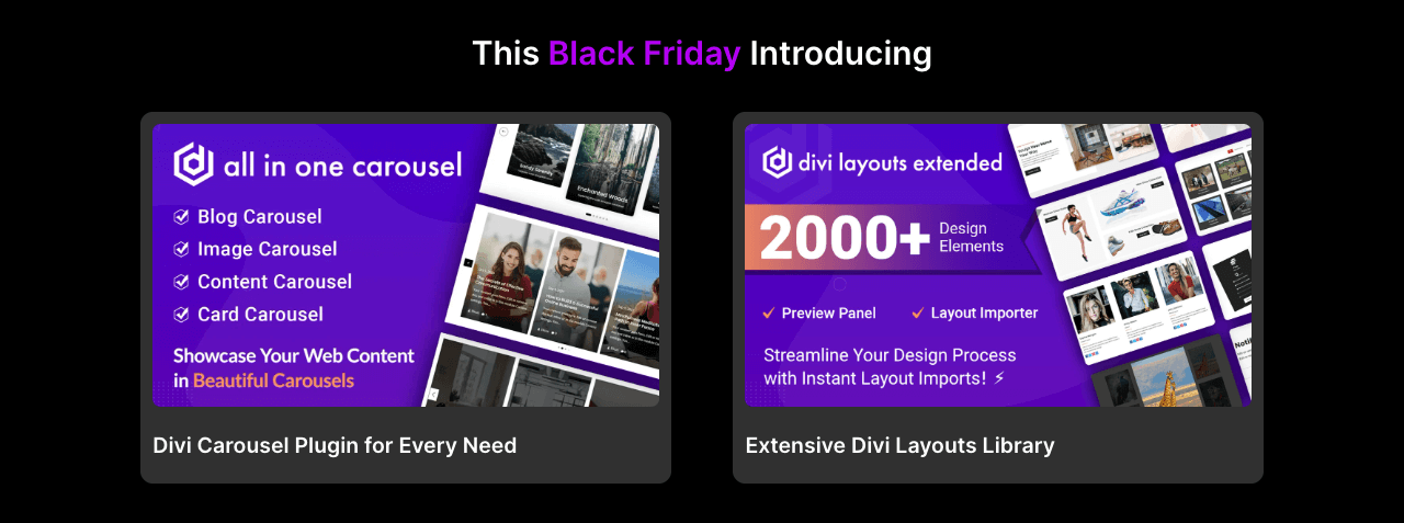 New products launching Black Friday 2023